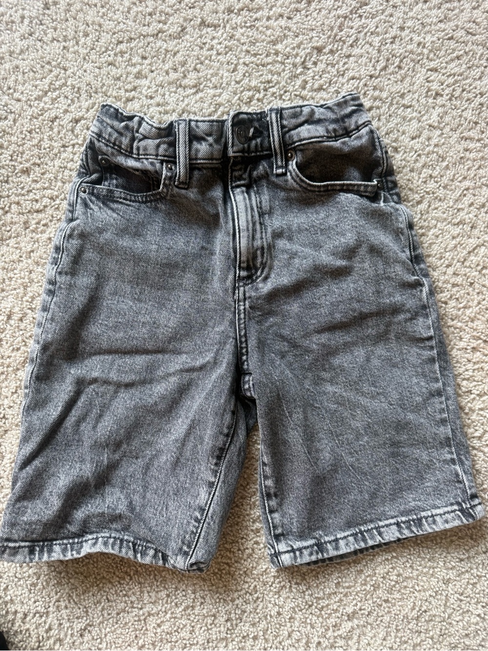 Epic Threads Kids Gray Denim Shorts with Washed Look